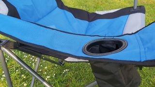 Kestrel Deluxe high back camping chair in a garden