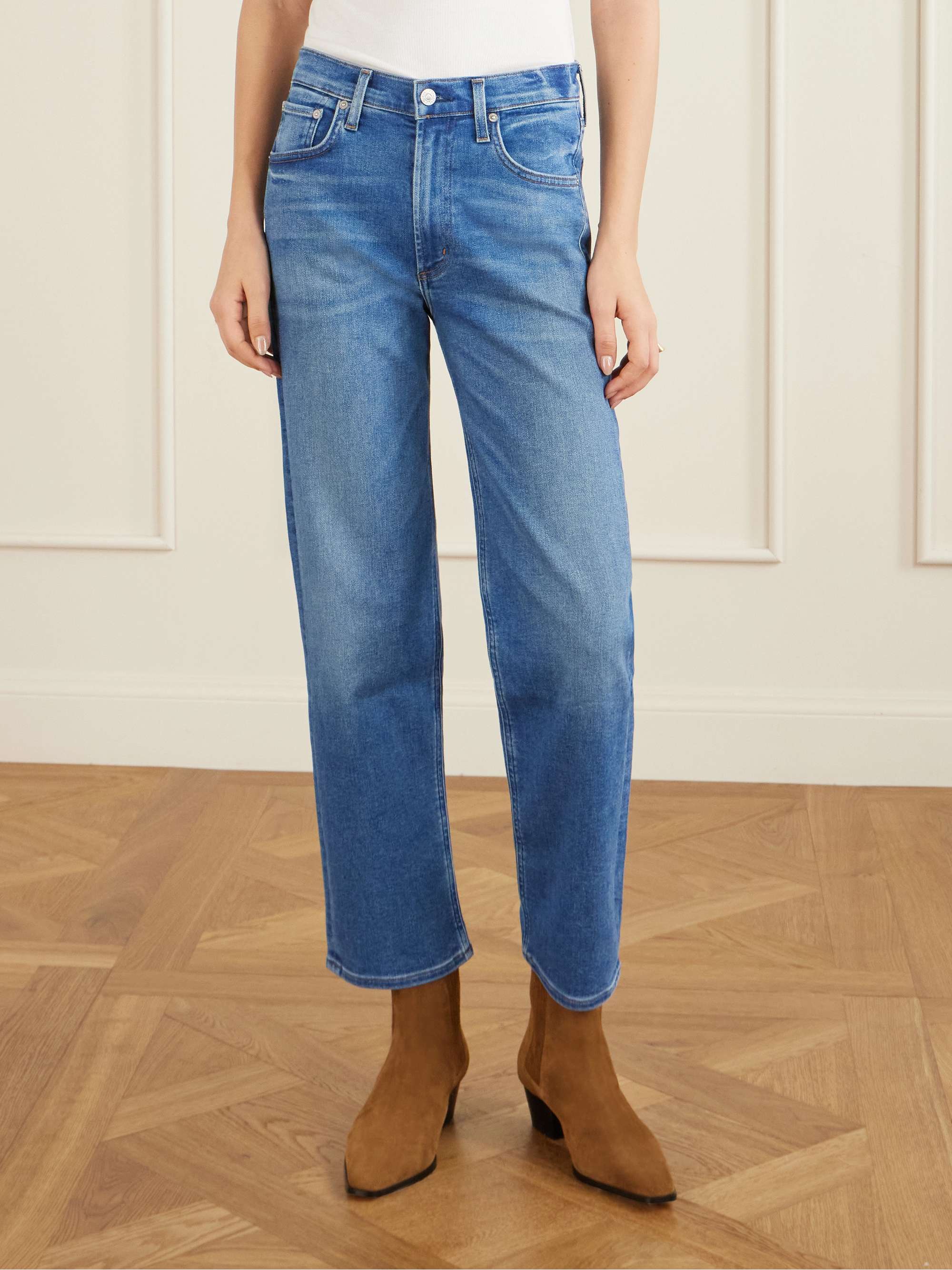 Palma Cropped Low-Rise Straight-Leg Recycled Jeans