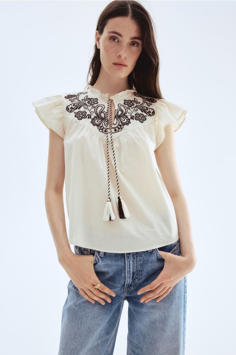 Embroidered tops