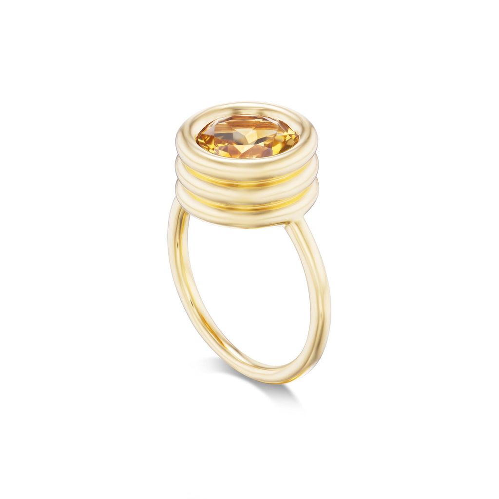 Citrine Grotto Ring in Yellow Gold