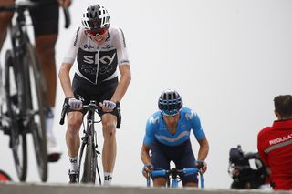 Chris Froome (Team Sky) finished 8th on stage 17 at the Tour de France