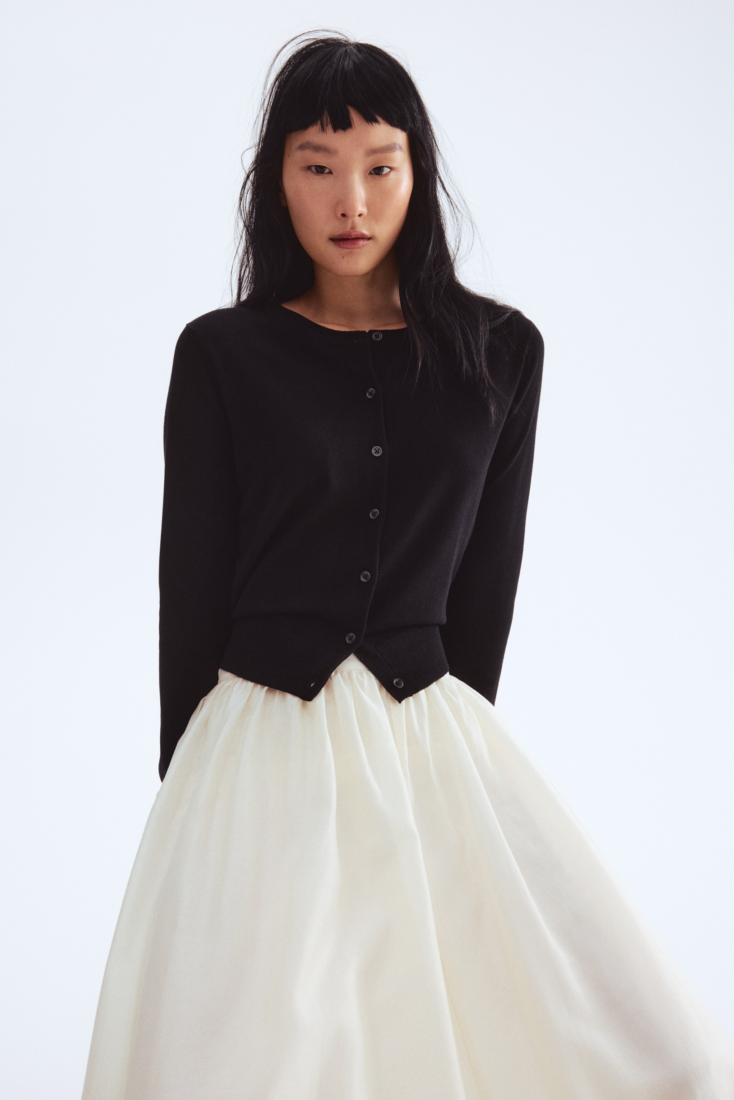 Fine-Knit Cardigan