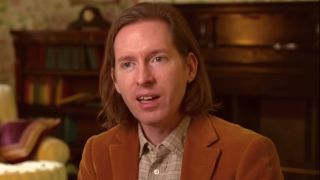 Wes Anderson being interviewed about The Grand Budapest Hotel