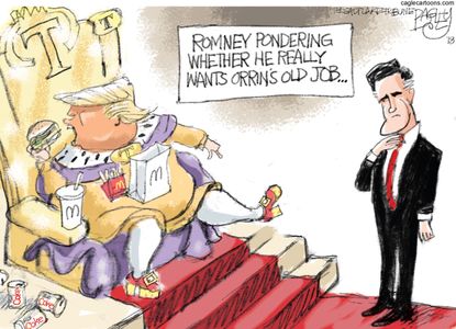 Political cartoon U.S. Mitt Romney Orrin Hatch Utah Senate