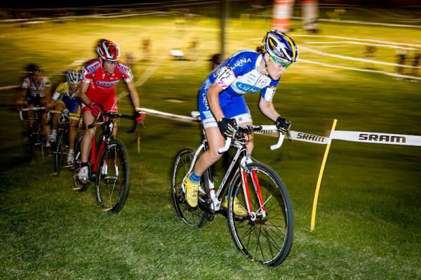 Georgia Gould (Luna) leading into the third lap.