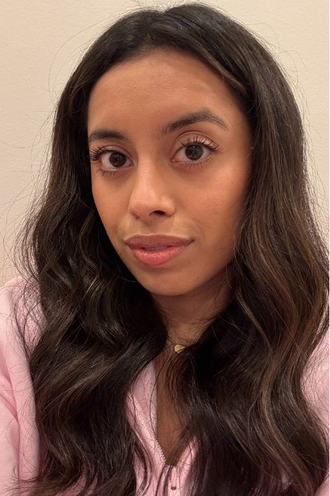 Ruby Ford-Dunker during and after testing the Fenty Beauty Gloss Bomb Stix High-Shine Gloss Stick.