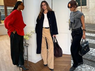 fashion collage of three style influencers including Taffy Msipa, Anne-Laure Mais, and Debora Rosa wearing chic outfits with elevated basics