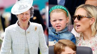 Princess Anne and Lena Tindall at different occasions
