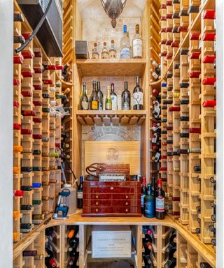 Tim Wakefield's wine cellar