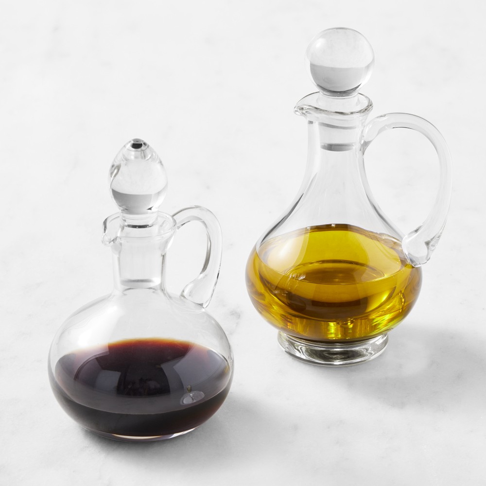 Glass Oil and Vinegar Cruet Set