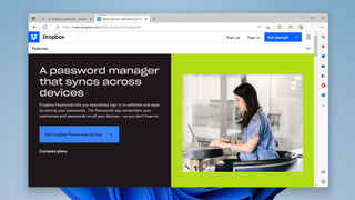 Website screenshot for Dropbox Passwords 