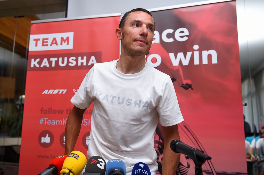 An emotional Joaquim Rodriguez leaves the press conference