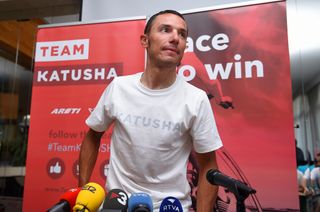 An emotional Joaquim Rodriguez leaves the press conference