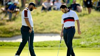 Jon Rahm and Patrick Cantlay during the 2023 Ryder Cup.