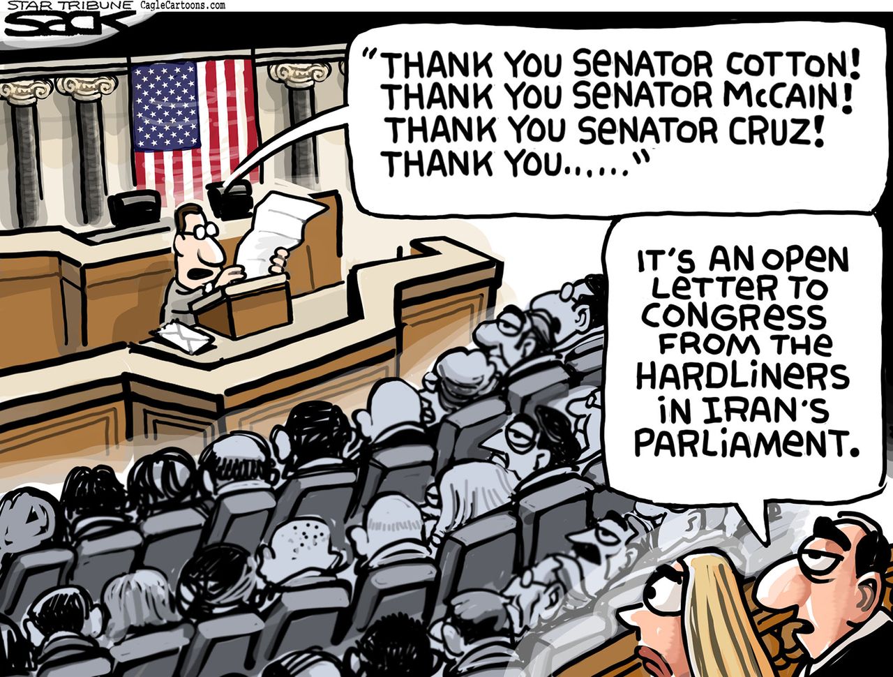 Political cartoon World GOP Iran