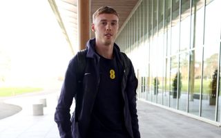 BURTON UPON TRENT, ENGLAND - NOVEMBER 11: Cole Palmer of England arrives at St George's Park on November 11, 2024 in Burton upon Trent, England. (Photo by Eddie Keogh - The FA/The FA via Getty Images)