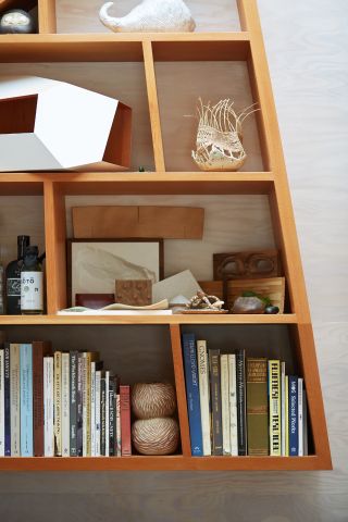 A shelf inside Knowhow Shop’s backyard office