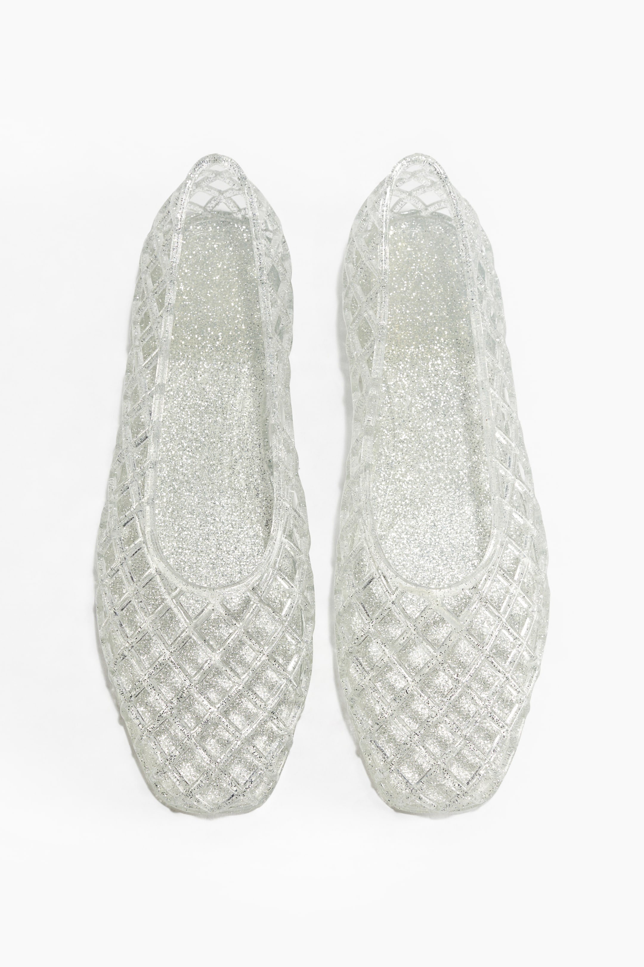 Plastic Mesh Ballet Flats