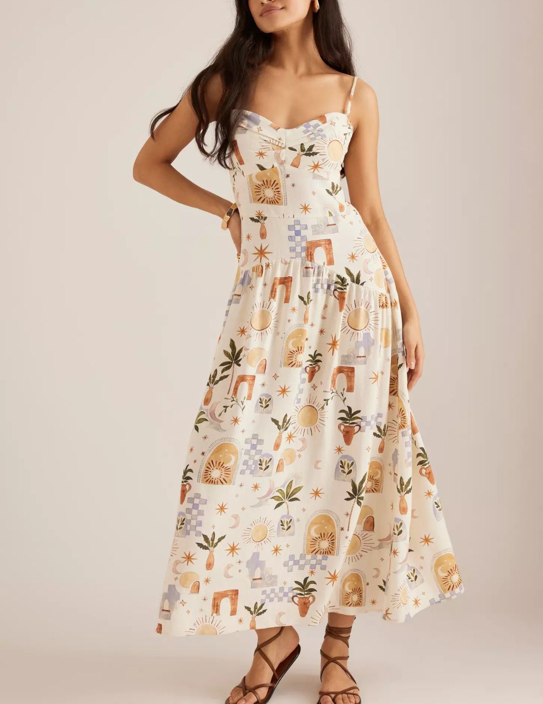 Anthropologie , Ibiza Print Ava Midi Dress