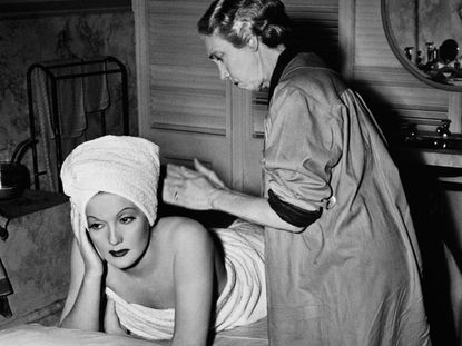 Woman having a massage in a spa 