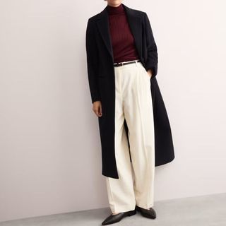 Pure Wool Longline Boyfriend Coat