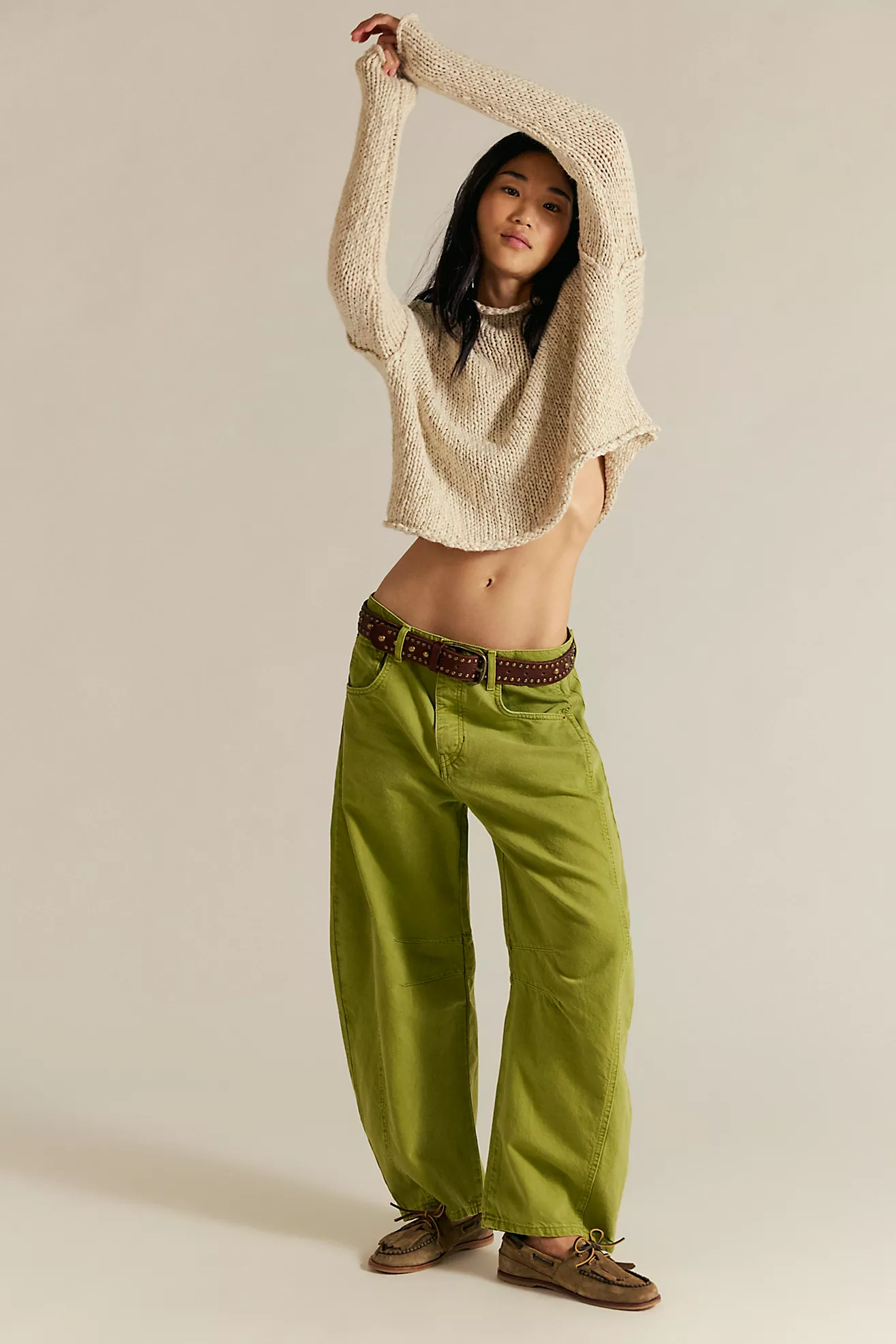 We the Free Good Luck Mid-Rise Barrel Jeans
