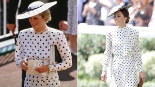 Princess Diana in June 1988, and Kate Middleton in 2022