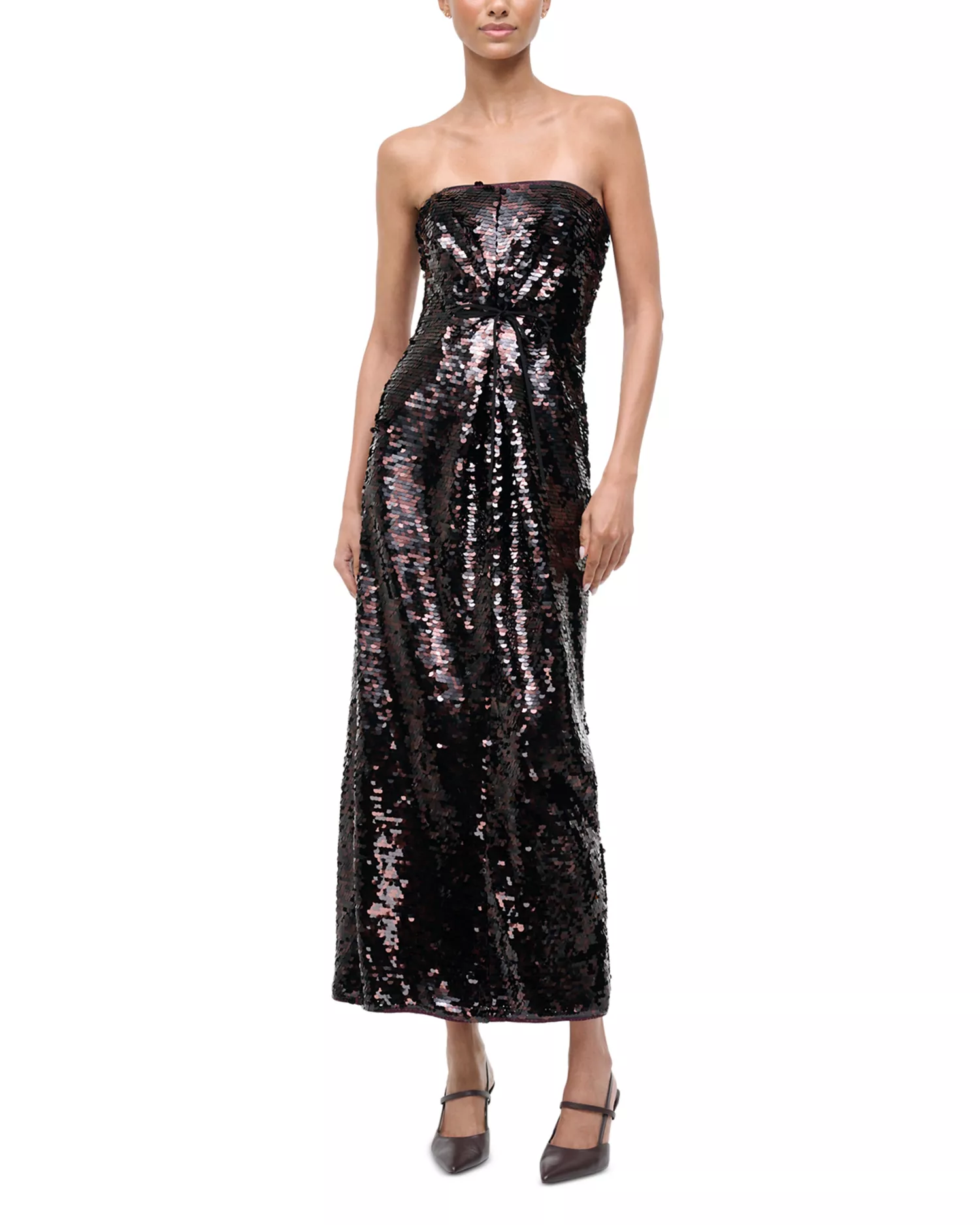 Strapless Paillette Dress