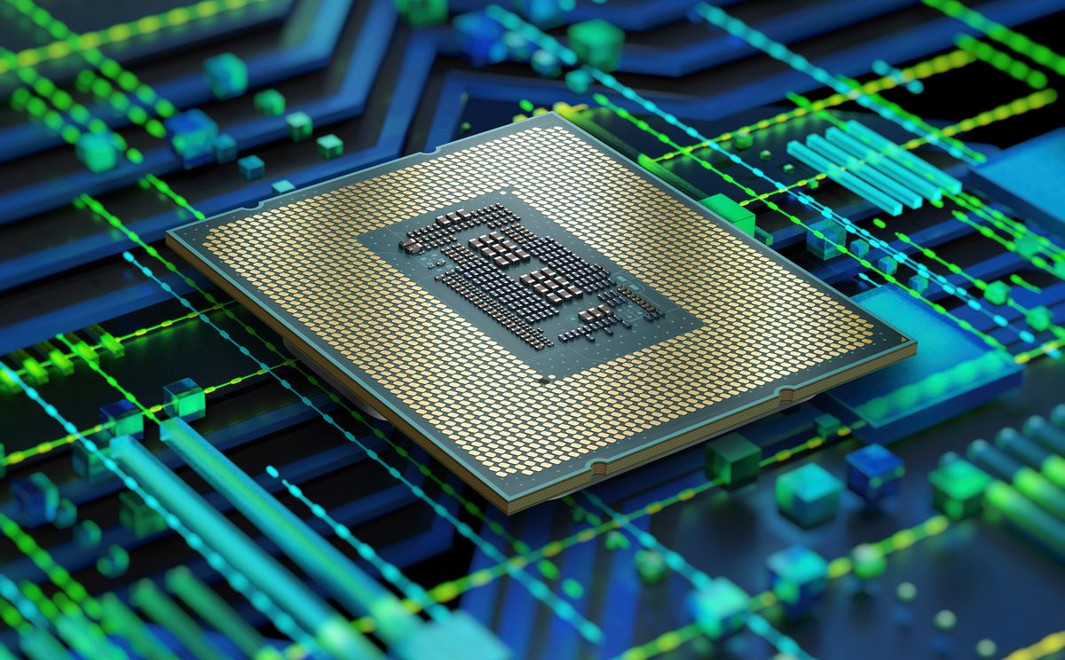 intel alder lake chip on a fancy background