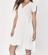 Rise to the Occasion White Midi Wrap Dress, £53 (