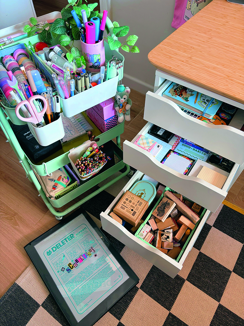 Gretel Lusky's art studio