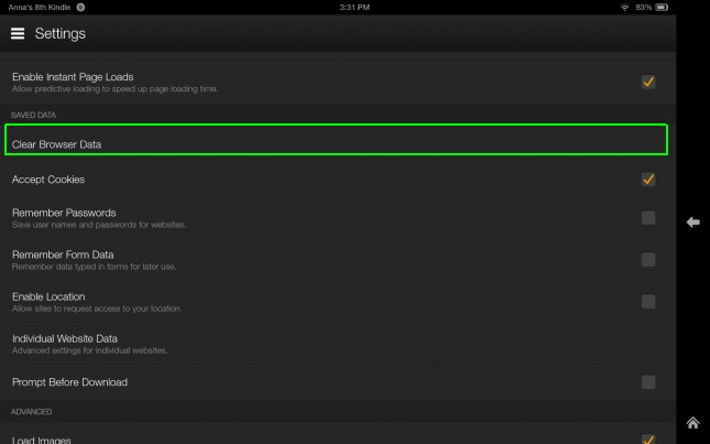 How To Clear Cookies And Browsing History On Kindle Fire HDX | Laptop Mag