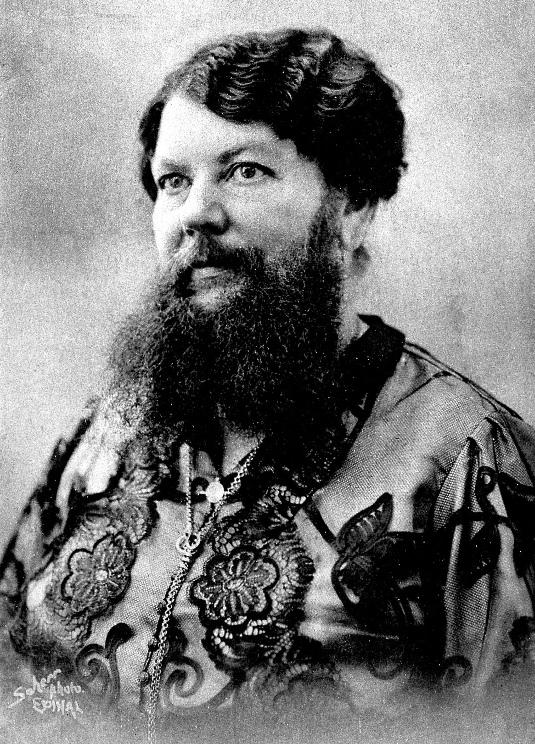 A black and white photo of Cl&amp;eacute;mentine Delait