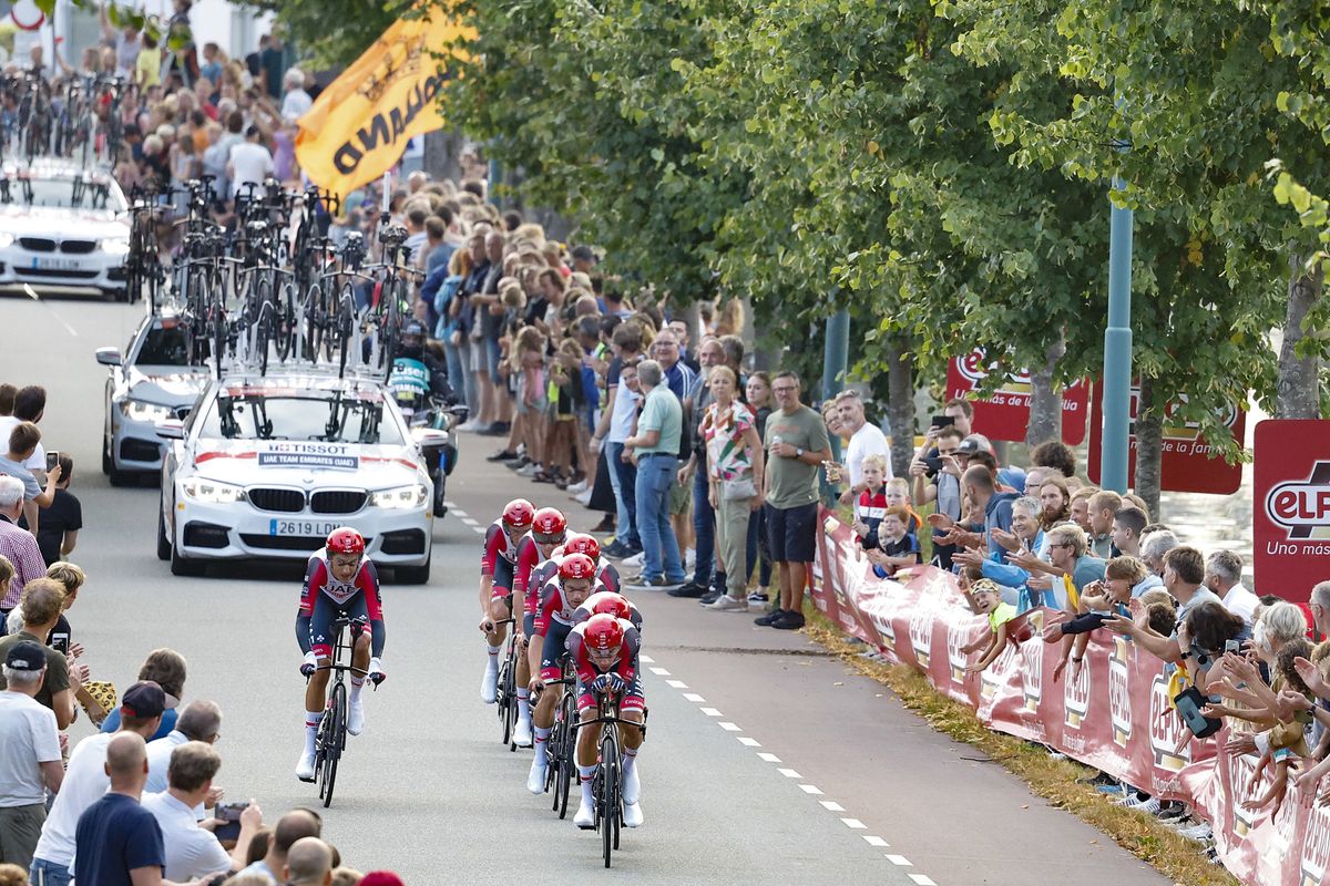 Vuelta Espana 2022 - 77th edition - 1st stage - Utrecht - Utrecht 23,3 km 19/08/2022 - UAE Team Emirates - photo Rafa Gomez/SprintCyclingAgency&Acirc;&copy;2022
