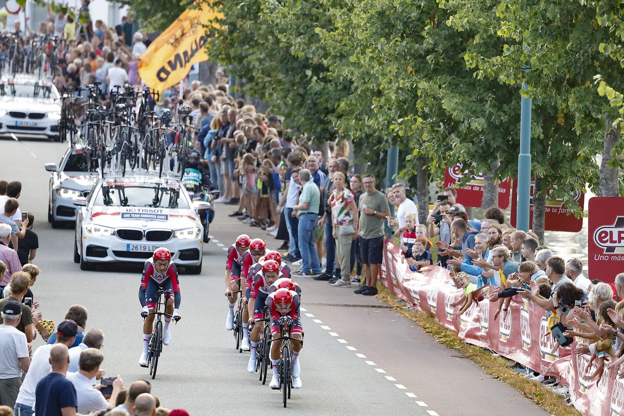 Vuelta Espana 2022 - 77th edition - 1st stage - Utrecht - Utrecht 23,3 km 19/08/2022 - UAE Team Emirates - photo Rafa Gomez/SprintCyclingAgency&Acirc;&copy;2022