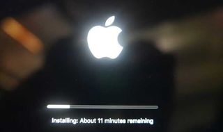 The computer will restart and continue installing