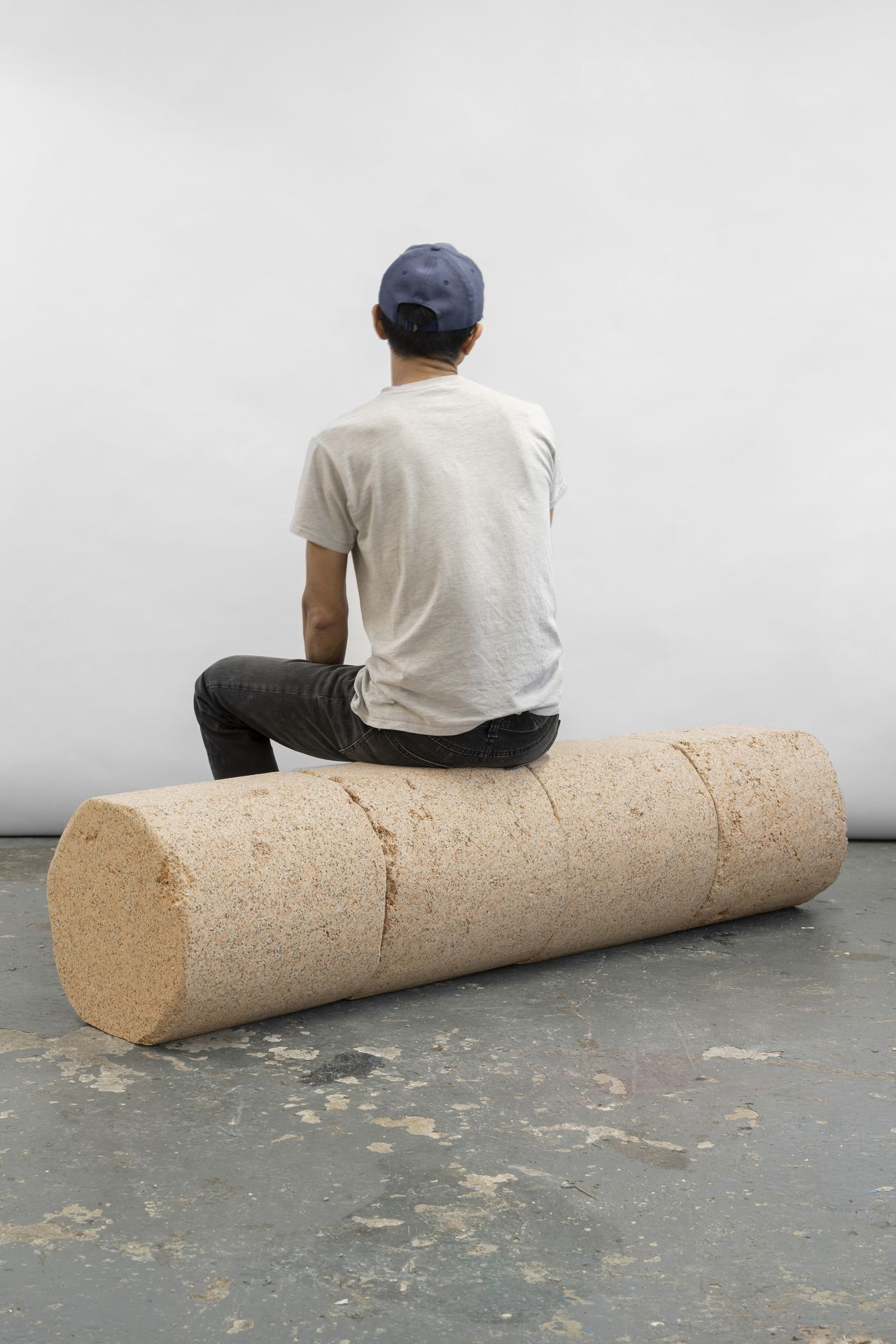 hand sculpted rubber bench