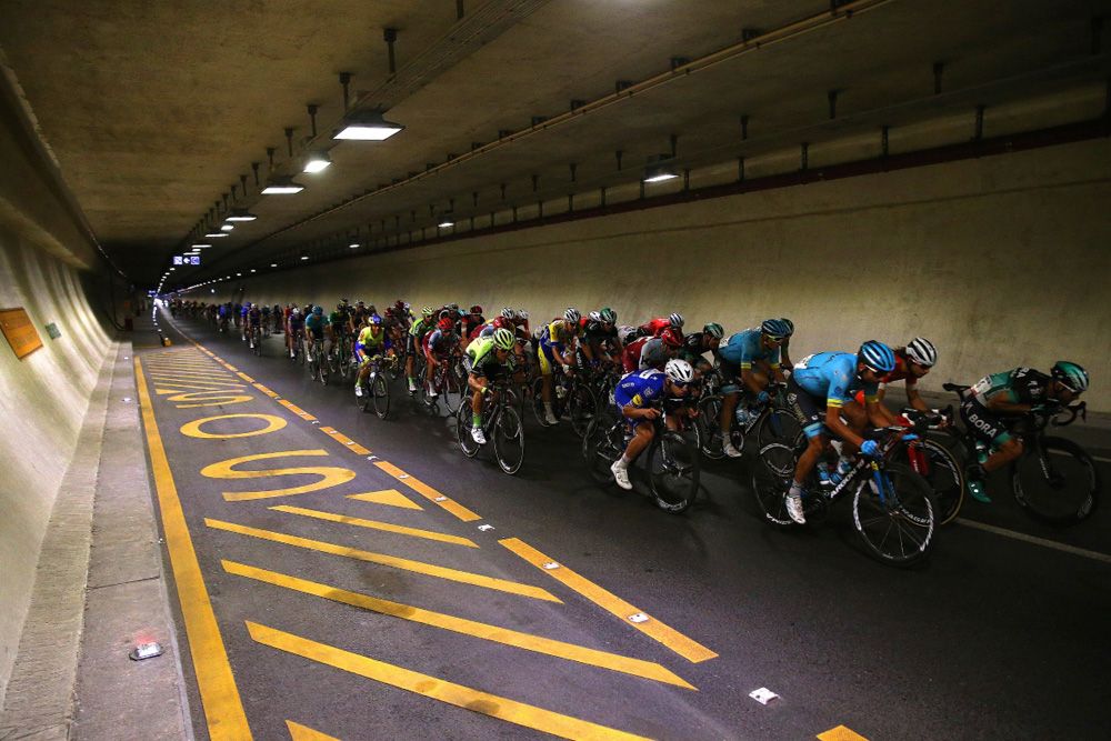 The riders in the Eurasia Tunnel, connecting Anatolia and Europe, 100 meters underneath the sea