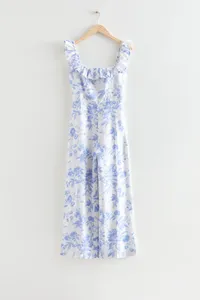 &amp; Other Stories Printed Frilled Linen Jumpsuit $129 $70 | &amp; Other Stories