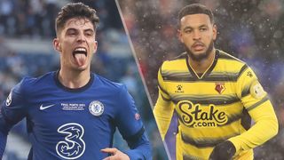 Kai Havertz of Chelsea and Joshua King of Watford could both feature in the Chelsea vs Watford live stream