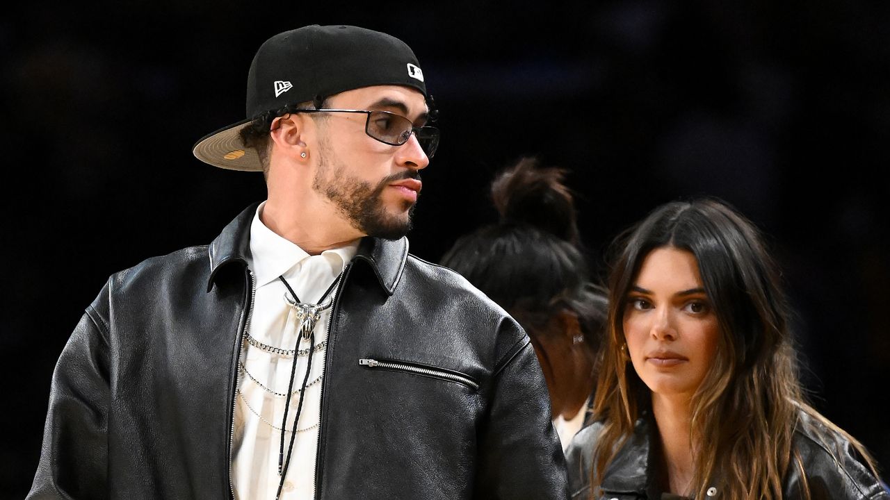 Bad Bunny and Kendall Jenner spotted at a NBA game. 