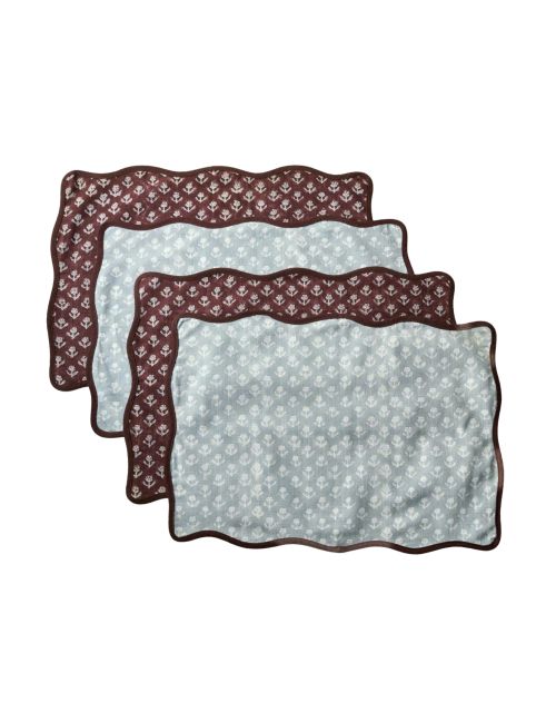 Cosmos Block Printed Reversible Placemat Set of 4