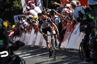 Dan Martin (UAE Team Emirates) attacks on his way to winning stage 6 at the Tour de France