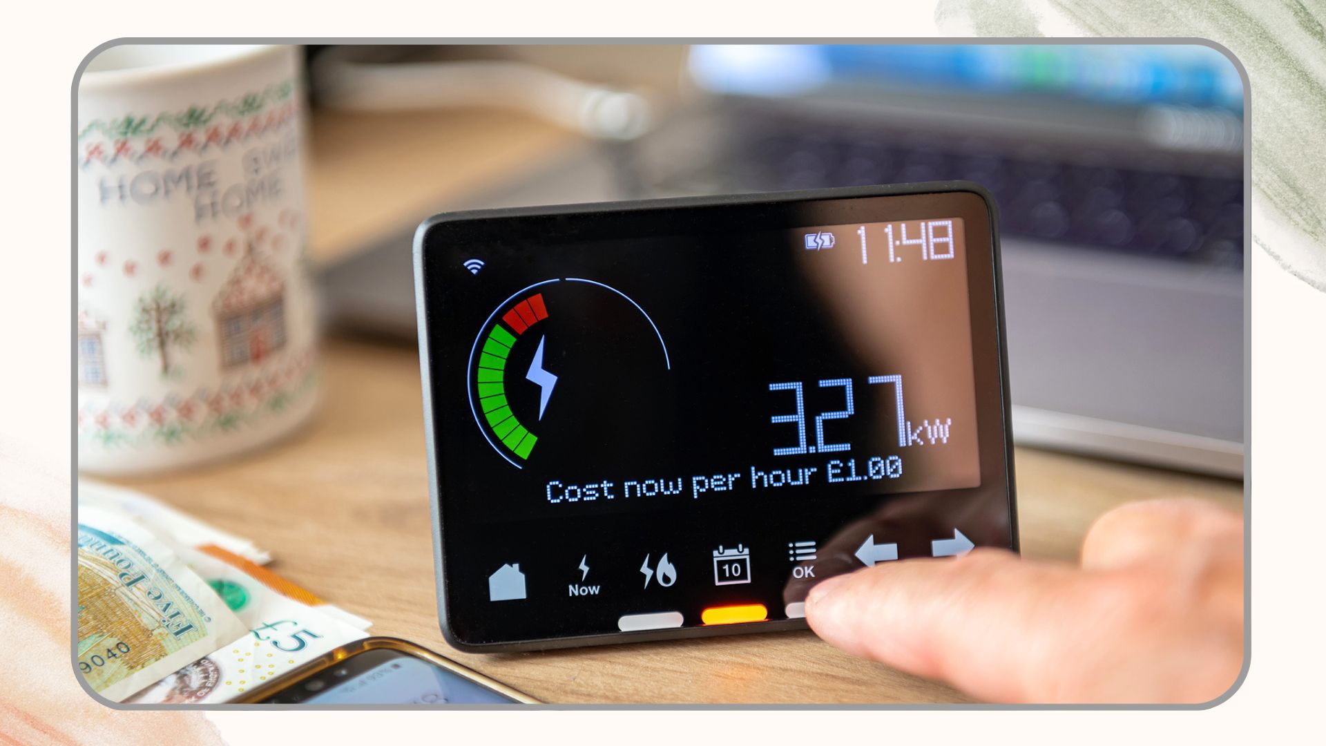 Person adjusting a smart meter