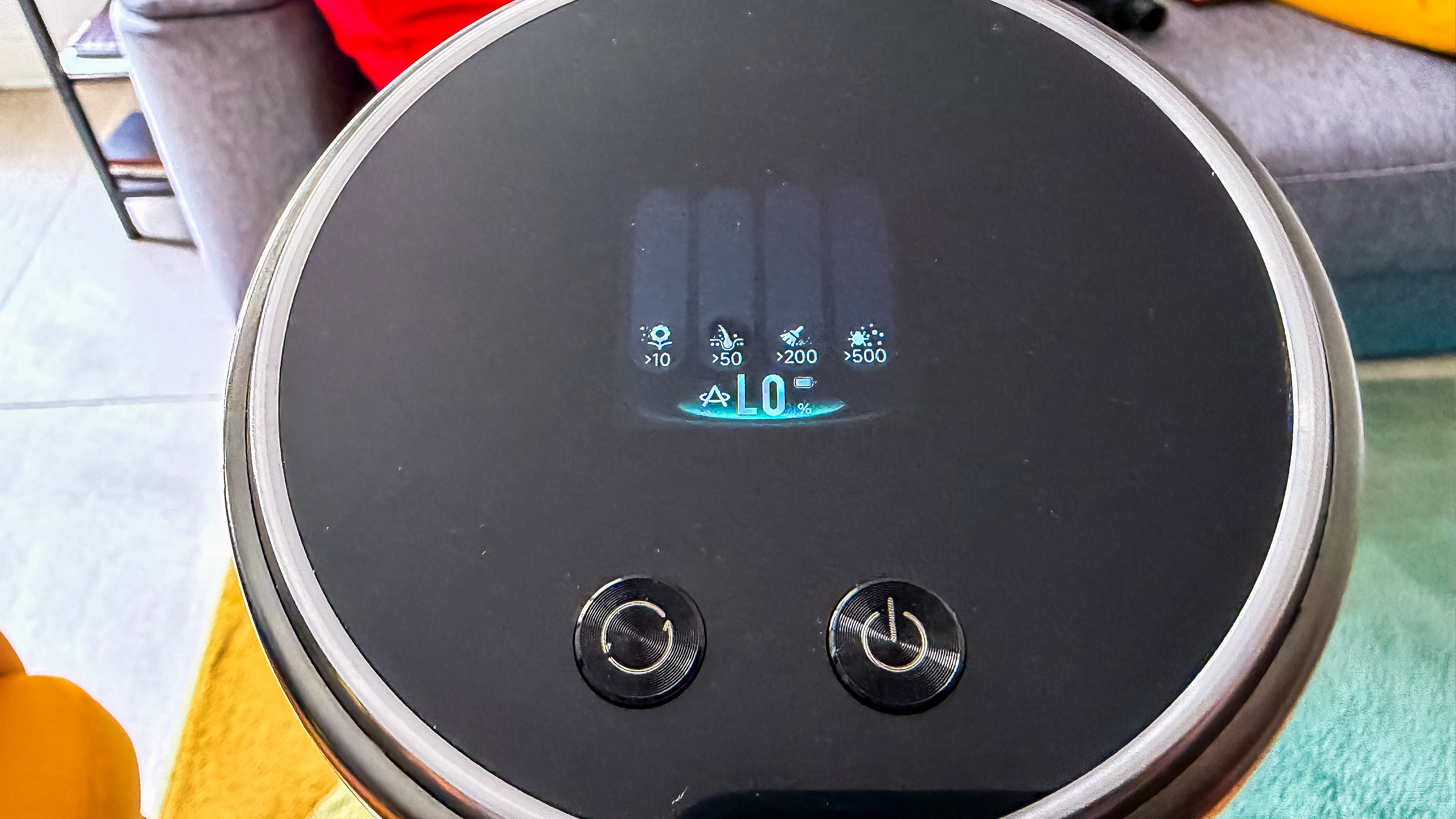 Display screen on the Dreame Z50 Station