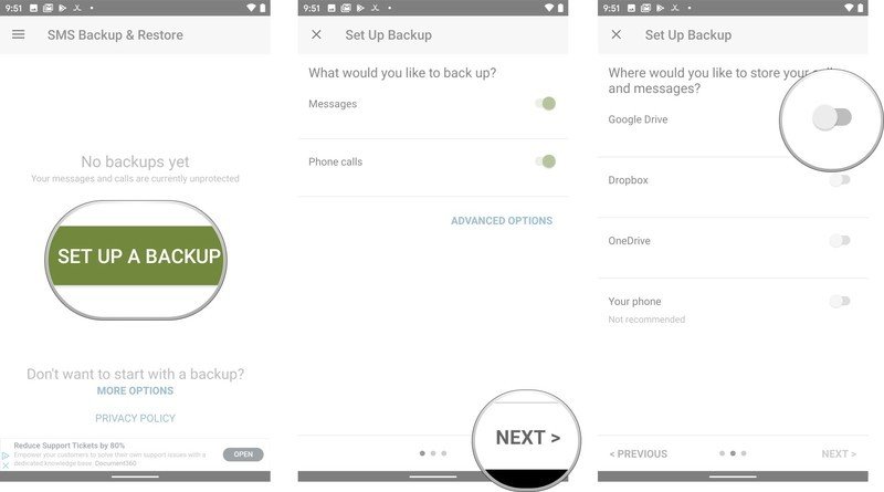 How to automatically backup your SMS messages with a third-party app