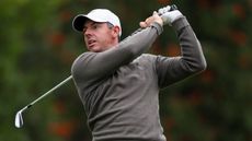 Rory McIlroy takes a shot at the Genesis Invitational