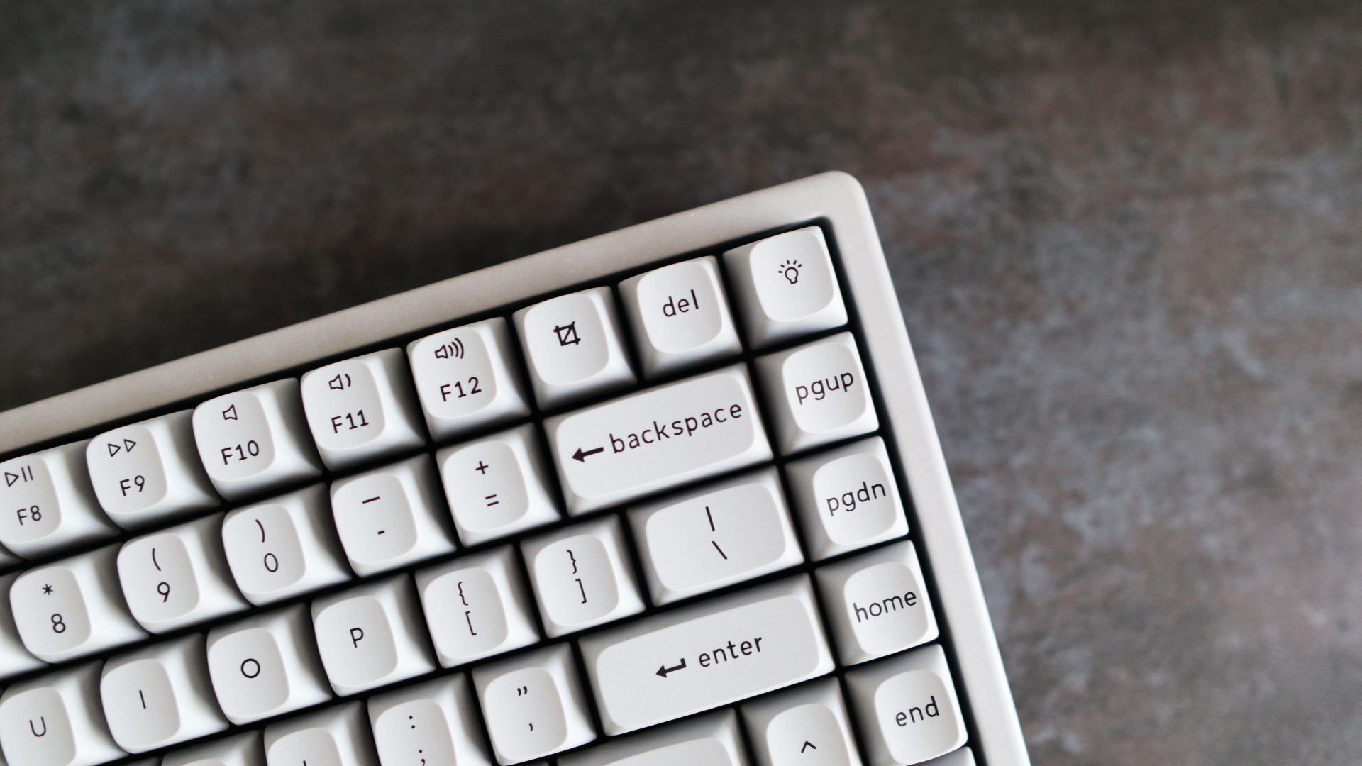 Keychron K2 HE Concrete Edition keyboard on desk