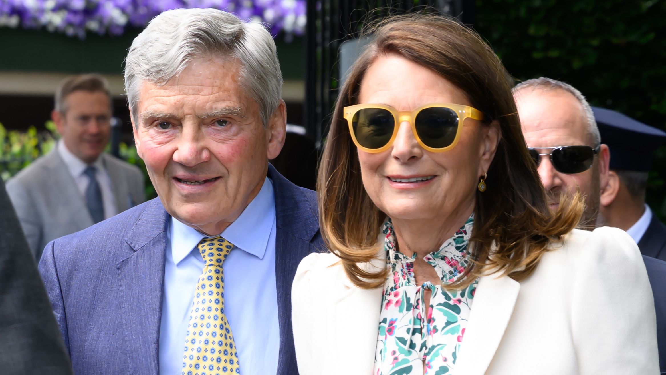 Michael Middleton a Carole Middleton se účastní čtvrtého dne tenisového mistrovství Wimbledonu 2024