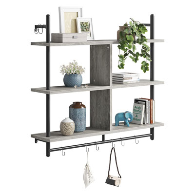 modern industrial style wall shelves from Amazon